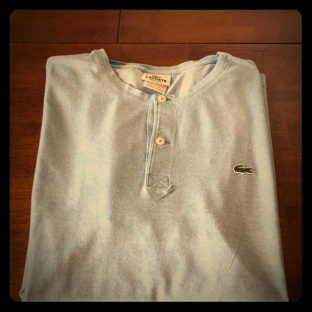 Lacoste regular fit 2 button henley shirt
